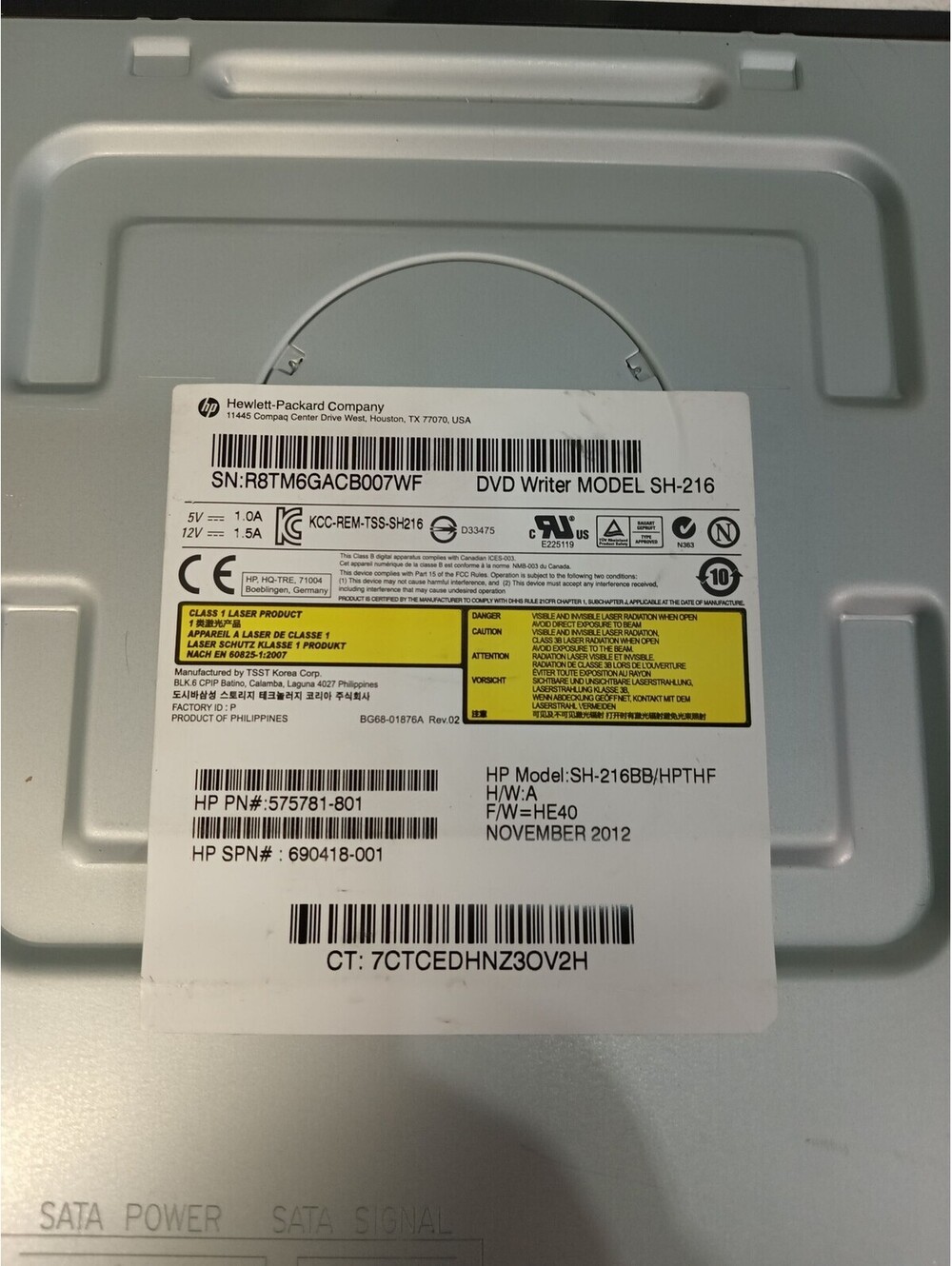 HP SH-216 DVD Writer SATA Internal Optical Drive Tested